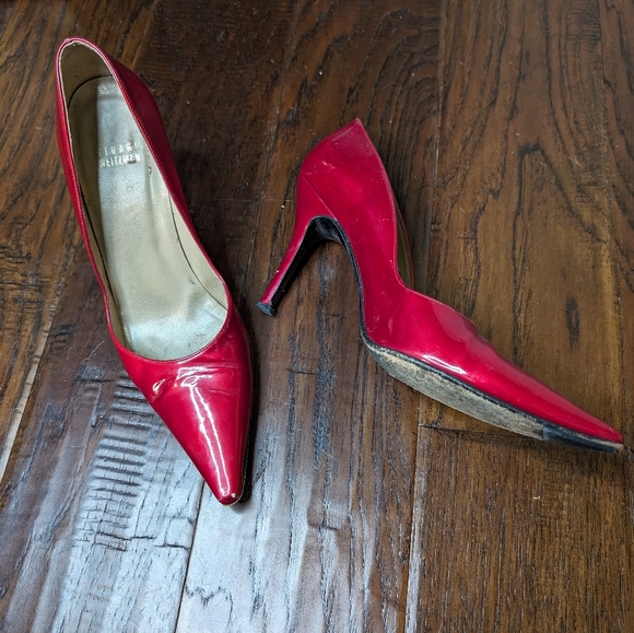 Stuart Weitzman red pumps size 8 - Picture 2 of 11